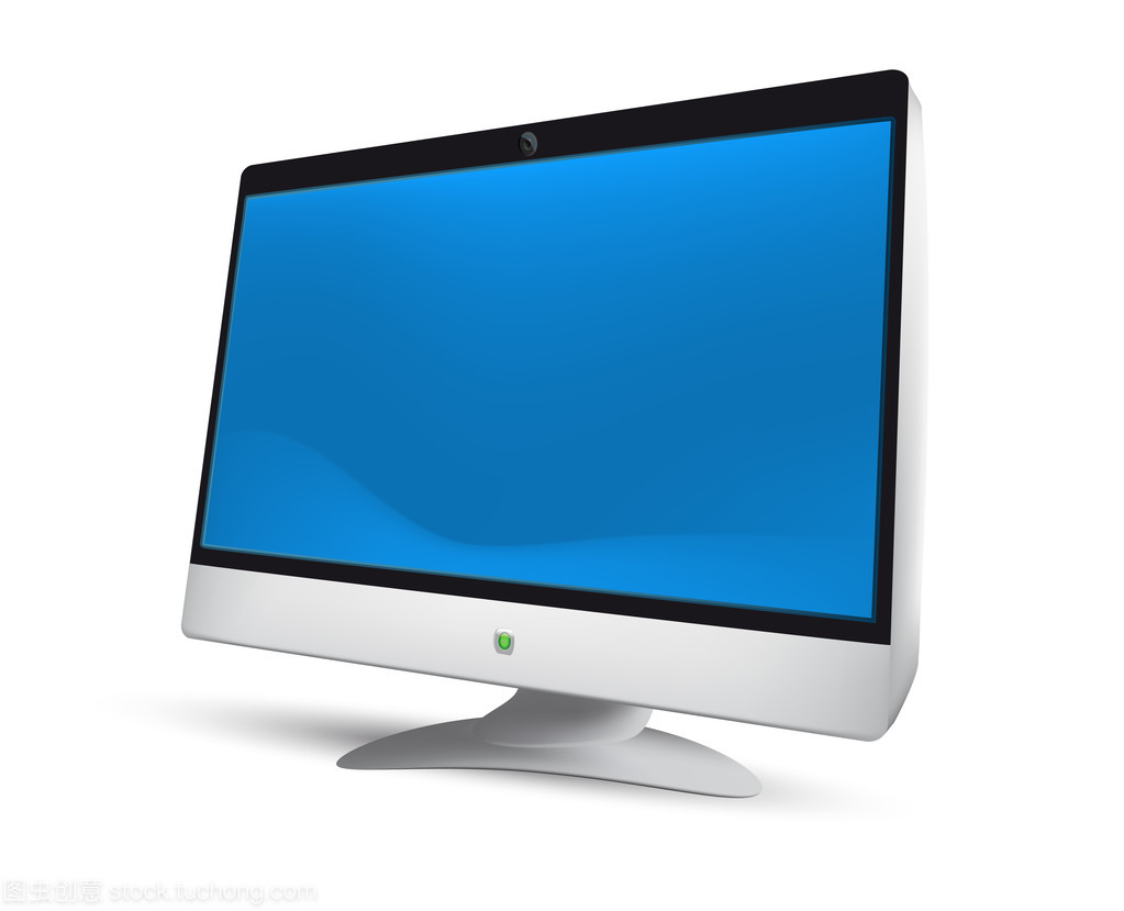 液晶显示器的矢量插画艺术 EPS8格式的视觉呈现